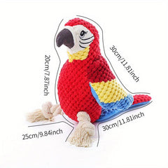 Interactive Parrot Dog Plush Toy Fun Chew Toy