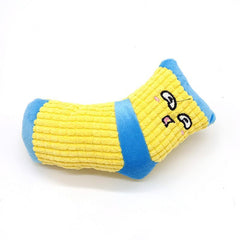 Squeaky Plush Chew Toys For Dogs Cotton Animals Dog Toys Sock Shape
