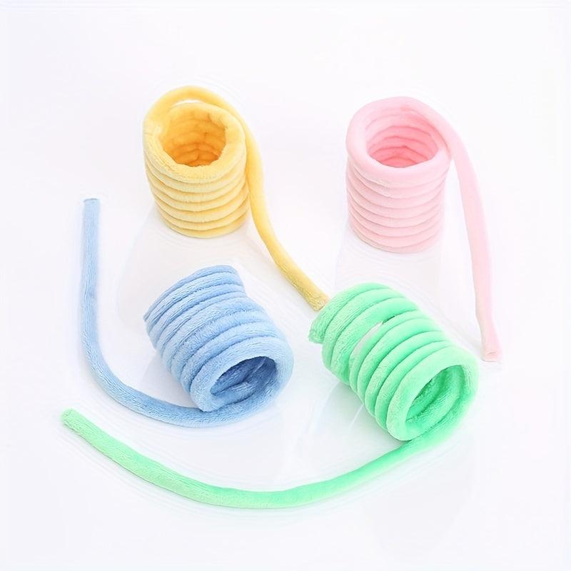 2pcs Colorful Interactive Cat Toy Plush Material for Endless Fun