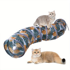 Foldable Cat Tunnel Toy for Fun & Exercise
