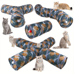 Foldable Cat Tunnel Toy for Fun & Exercise