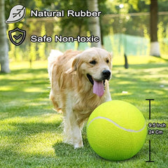 Inflatable Giant Tennis Ball for Pet Dog - Large Jumbo Toy Tennis Ball