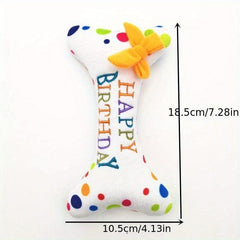 Dog Birthday Squeaky Plush Toy Cake Shape Dog Toys