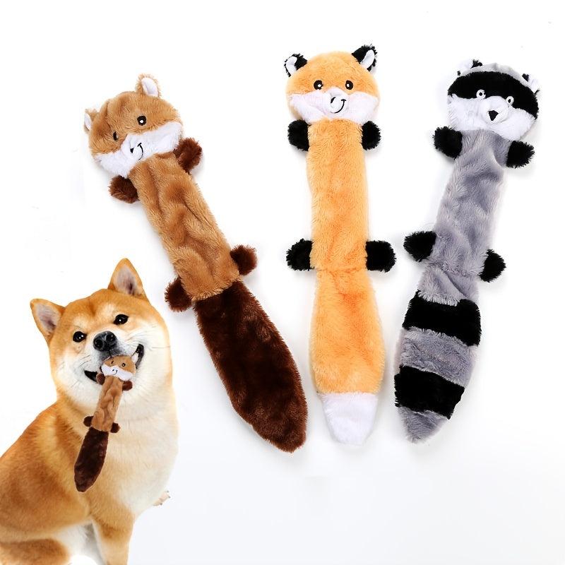 Interactive Plush Dog Chew Toy - Bite Resistant & Squeaky Fun