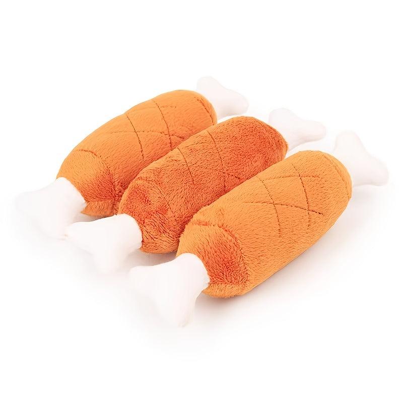 Squeaky Chicken Leg Bone Dog Toy