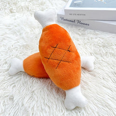 Squeaky Chicken Leg Bone Dog Toy
