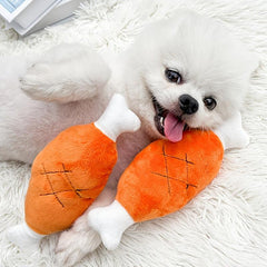 Squeaky Chicken Leg Bone Dog Toy