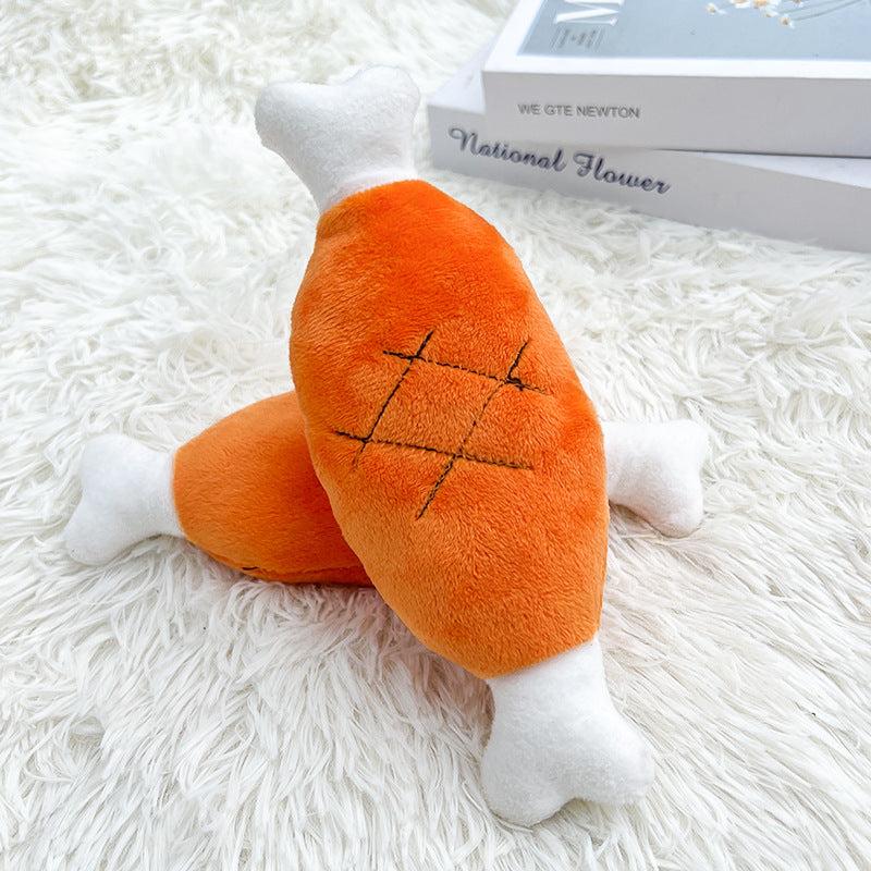 Squeaky Chicken Leg Bone Dog Toy