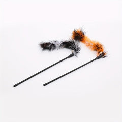 Interactive Plush Cat Teaser Stick Toy