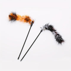 Interactive Plush Cat Teaser Stick Toy