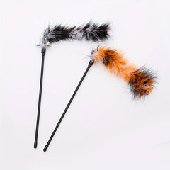 Interactive Plush Cat Teaser Stick Toy