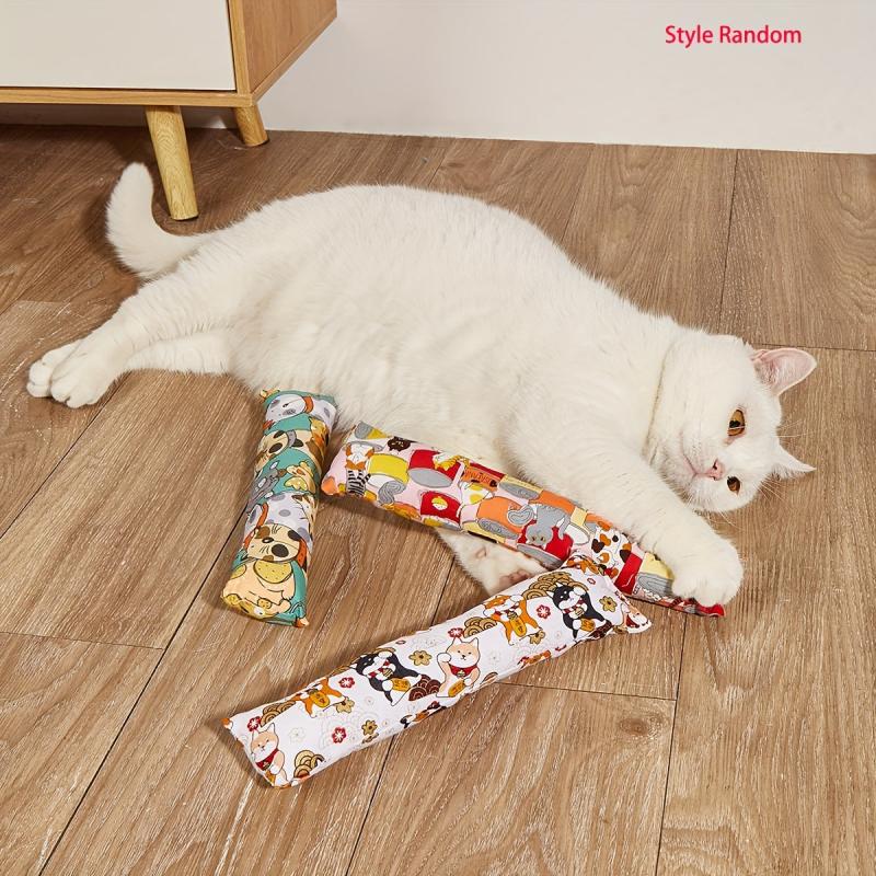 Interactive Cat Pillow Toy for Play and Chew Time