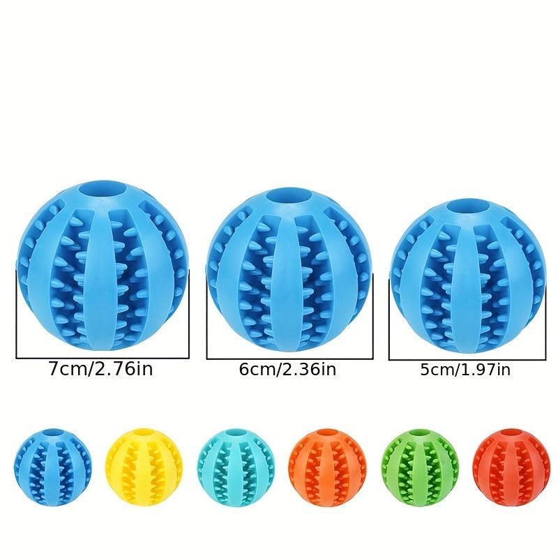 Interactive Dog Toy Rubber Chew Ball with Food Dispenser