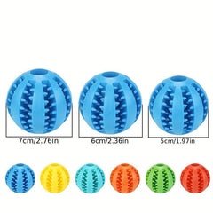 Interactive Dog Toy Rubber Chew Ball with Food Dispenser