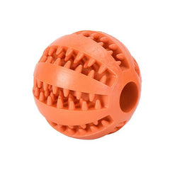 Interactive Dog Toy Rubber Chew Ball with Food Dispenser
