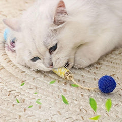 Silvervine Cat Teething Stick Toy with Ball Toy