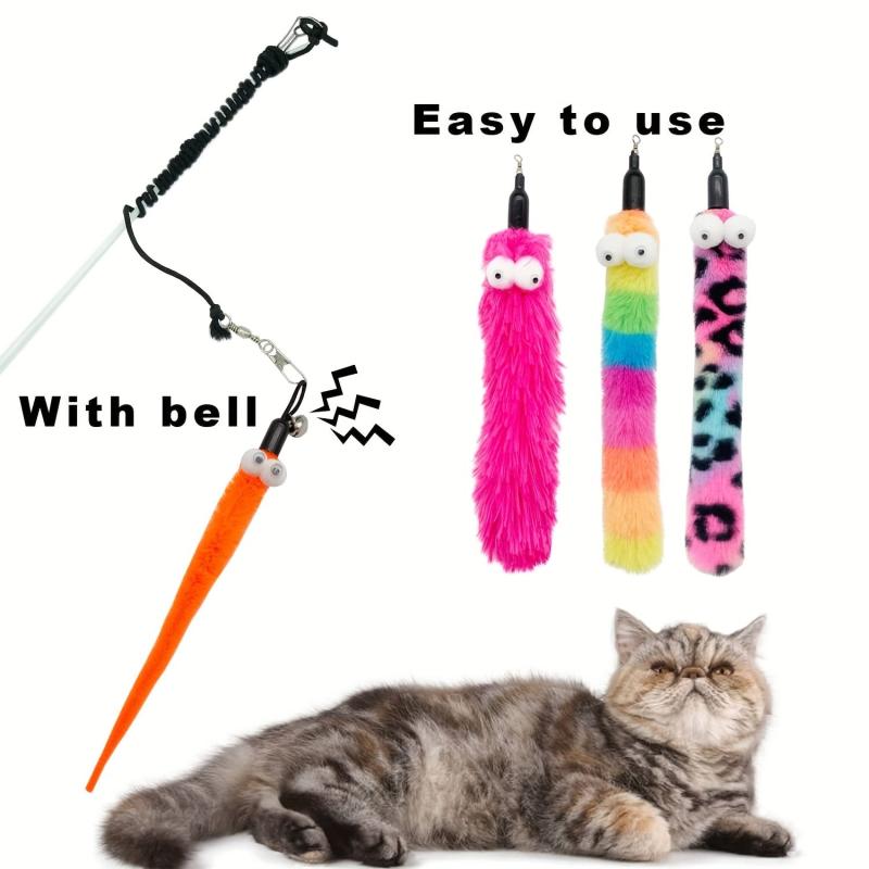 9pcs Interactive Cat Toy with Feather and Bell - Kitten Teasing Set