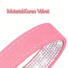 Sparkling Rhinestone Dog Collar Soft Leather Pet Puppy Collar