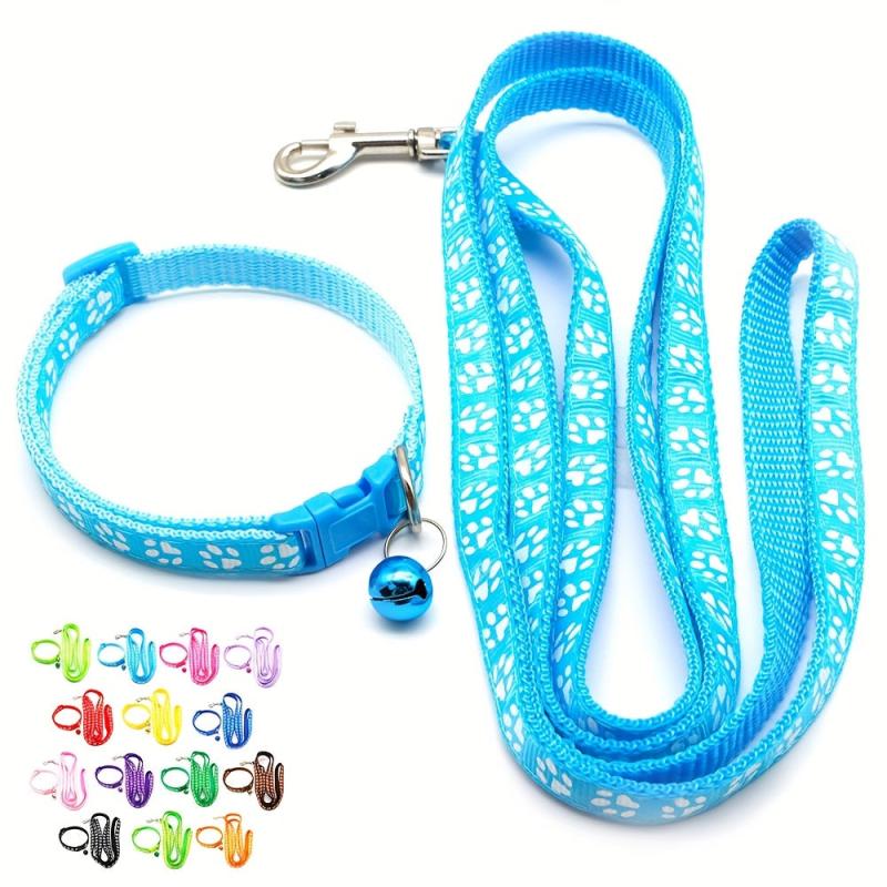 Cartoon Dog Leash And Collar Set Pet Supplies