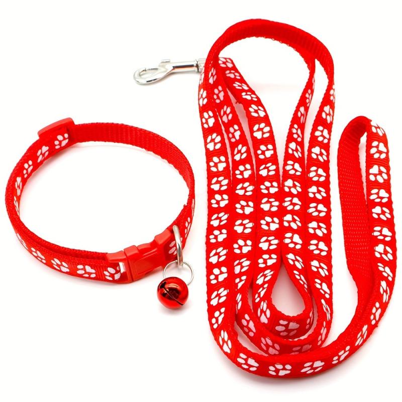 Cartoon Dog Leash And Collar Set Pet Supplies