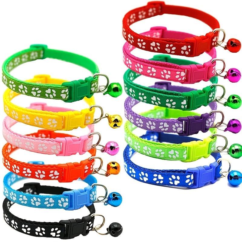 Adjustable Pet Collar with Bell for Small Dogs and Cats
