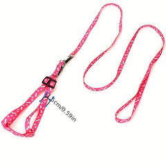 Cute Dog Necklace with Paw Print Nylon Neck Strap for Comfort