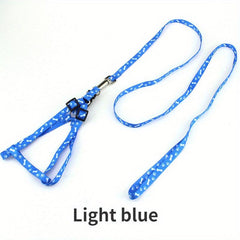 Cute Dog Necklace with Paw Print Nylon Neck Strap for Comfort