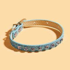 Adjustable Sparkle Drill Cat Collar