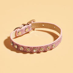 Adjustable Sparkle Drill Cat Collar