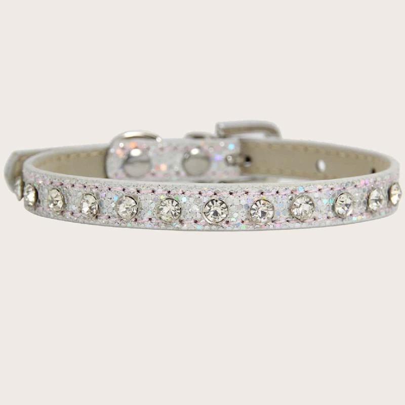 Adjustable Sparkle Drill Cat Collar
