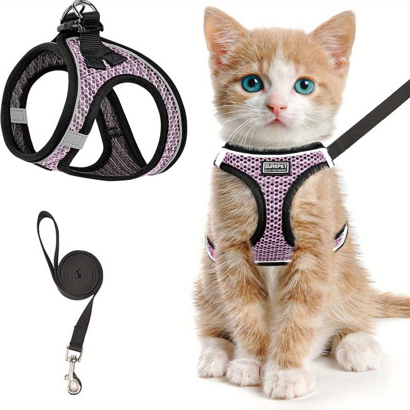 Escape Proof Cat Harness and Leash Set for Safe Walking