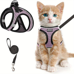Escape Proof Cat Harness and Leash Set for Safe Walking