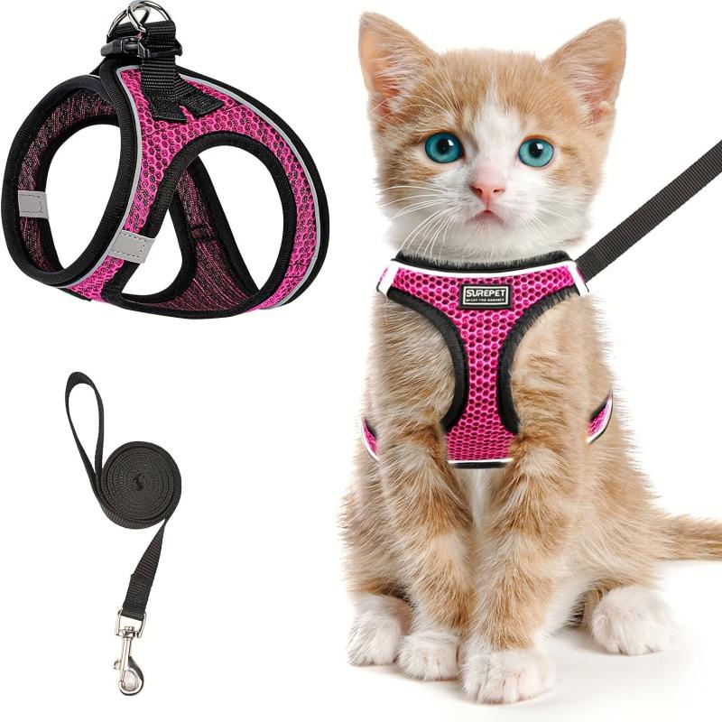Escape Proof Cat Harness and Leash Set for Safe Walking