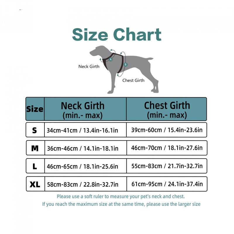 Adjustable No Pull Dog Harness Prevents Choking - Small to Large Dogs
