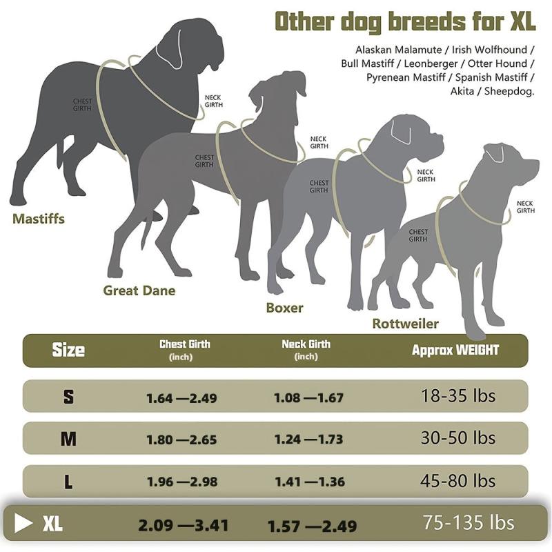Reflective Tactical Dog Harness for Small, Medium & Large Dogs