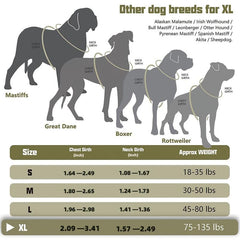 Reflective Tactical Dog Harness for Small, Medium & Large Dogs