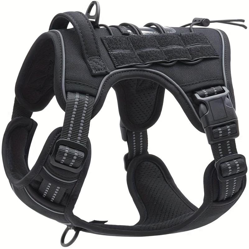 Reflective Tactical Dog Harness for Small, Medium & Large Dogs
