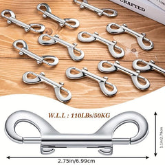 Metal Double Ended Bolt Snap for Dog Leash, Durable Clip