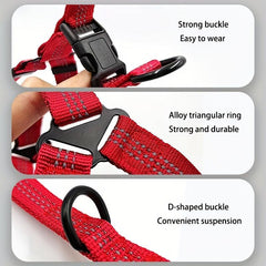 Reflective No Pull Dog Harness Soft Adjustable Comfortable Outdoor Walking