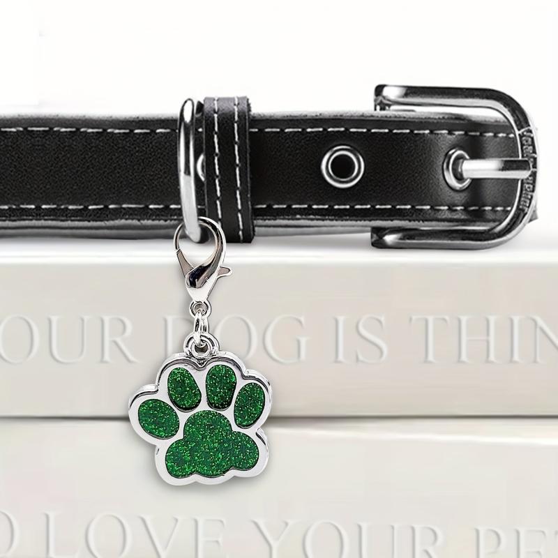 Custom Paw Print Dog Tag - Engraved Name ID Tag for Collar