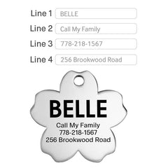 Personalized Stainless Steel Pet ID Tag - Double Sided Engraving