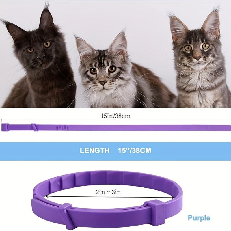 Adjustable Calming Collar for Cats and Dogs with Pheromone Technology