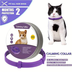 Adjustable Calming Collar for Cats and Dogs with Pheromone Technology