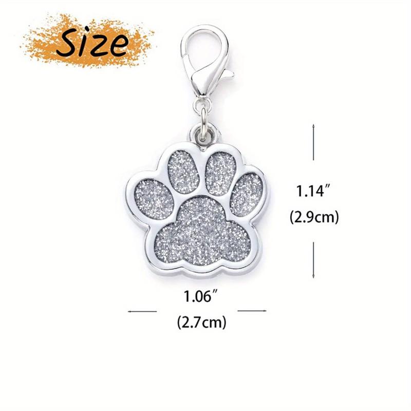 Custom Engraved Paw Print Pet ID Tag