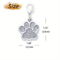 Custom Engraved Paw Print Pet ID Tag
