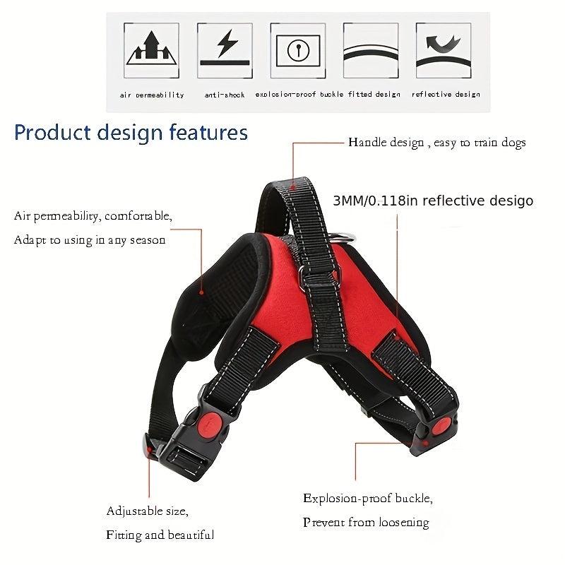 Comfortable Pet Harness and Leash Set for Dogs - Ideal for Walking and Traveling