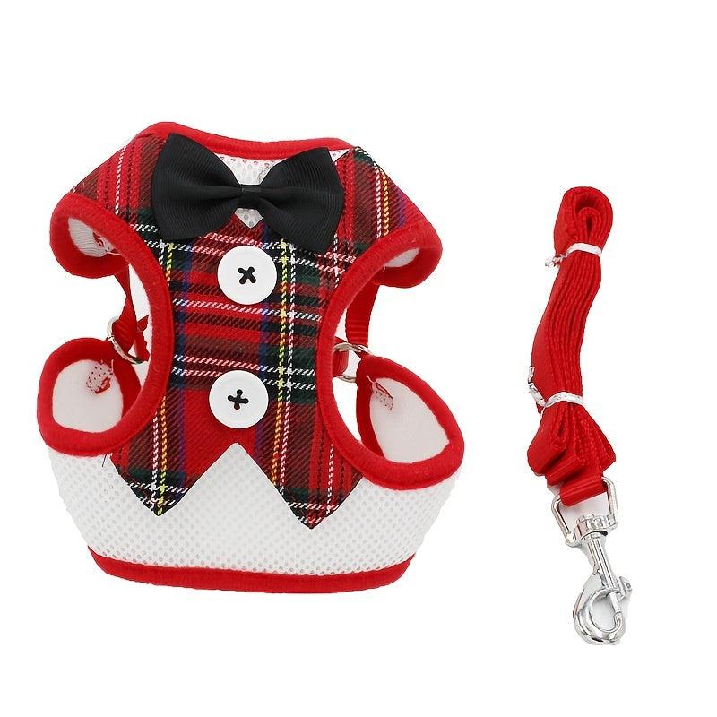 Dog Vest Harness And Leash Set Small Dog Walking Breathable Step-in