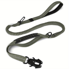 Reflective Bungee Dog Leash with 2 Mode Handles