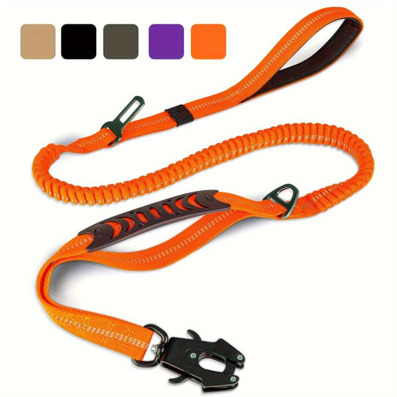 Reflective Bungee Dog Leash with 2 Mode Handles