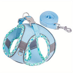 Reflective Nylon Pet Dog Harness No Pull Adjustable Outdoor Walking Collar